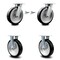 Service Caster 8 Inch Kingpinless Rubber on Aluminum Wheel Caster Swivel Locks 2 Rigid, 2PK SCC-KP30S820-RAR-BSL-2-R-2 - alternate 1